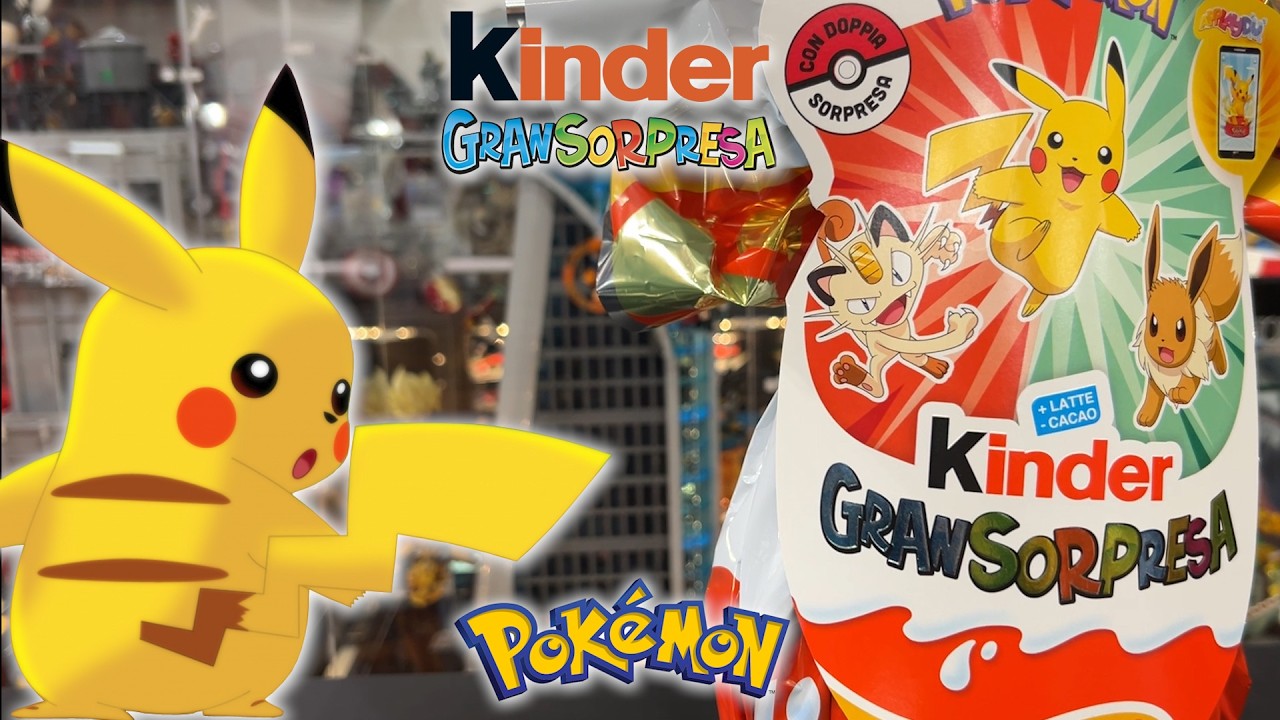 KINDER GRANSORPRESA GIGANTE POKEMON! ⚡ PESIAMOLO! 💪 Pasqua 2026