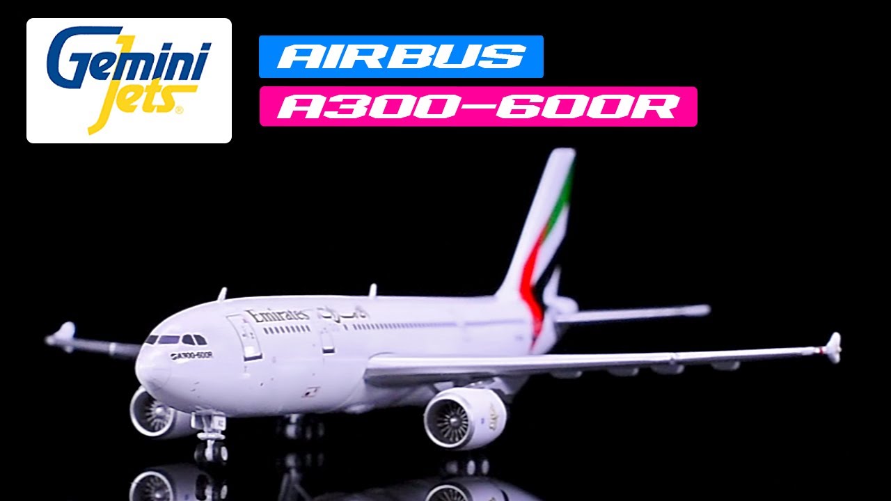 Airbus A300-600R Commercial Aircraft "Emirates Airlines" 1/400 Diecast Model Airplane by GeminiJets