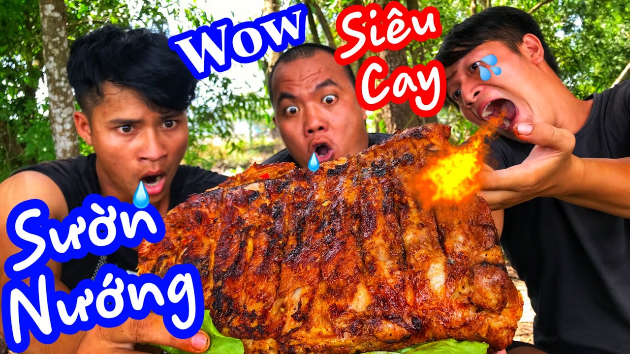 TXTV - Thánh Xàm Chế Biến Món Sườn Nướng Với Nước Sốt Siêu Cay Ăn Bồi Bổ Sau Khi Thử Thách Cực Ngon
