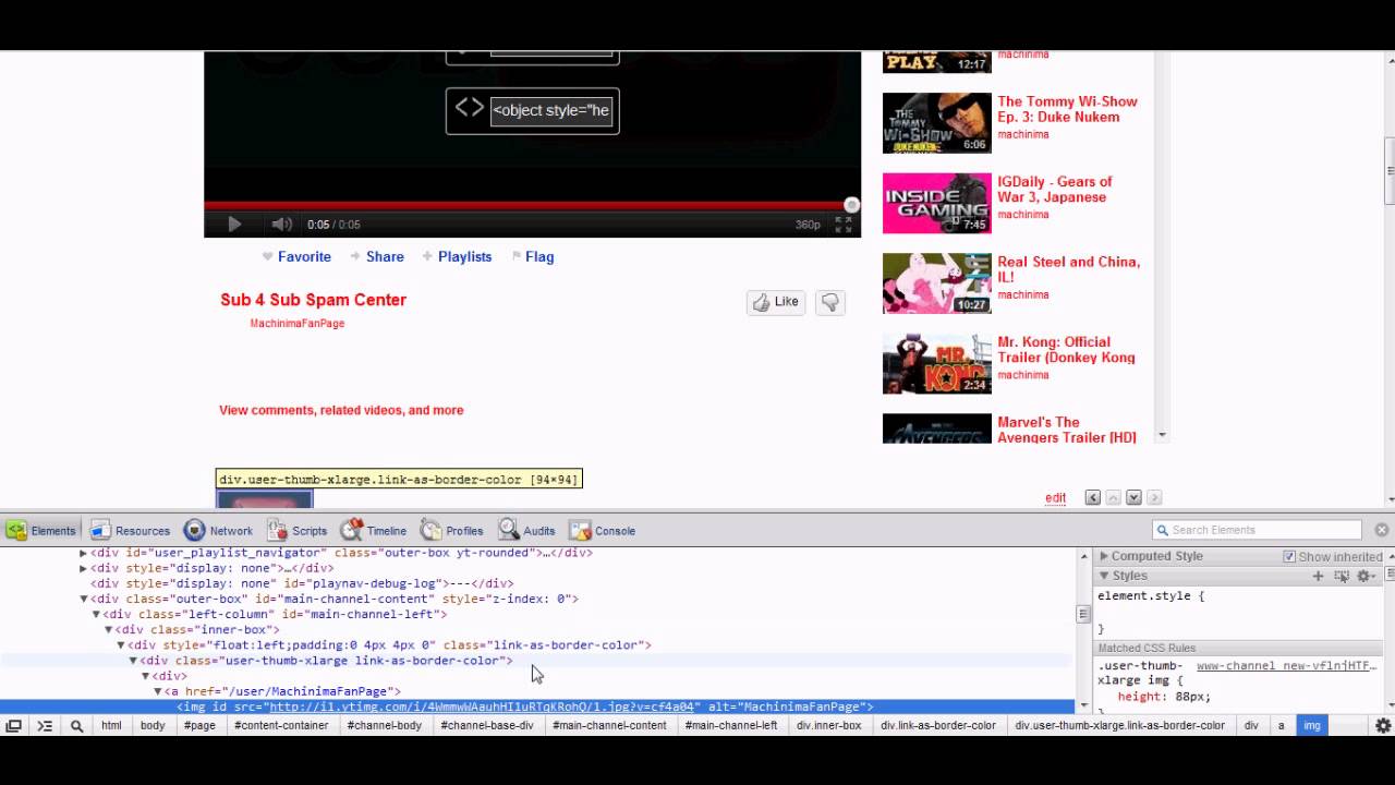 How to get a moving icon on youtube