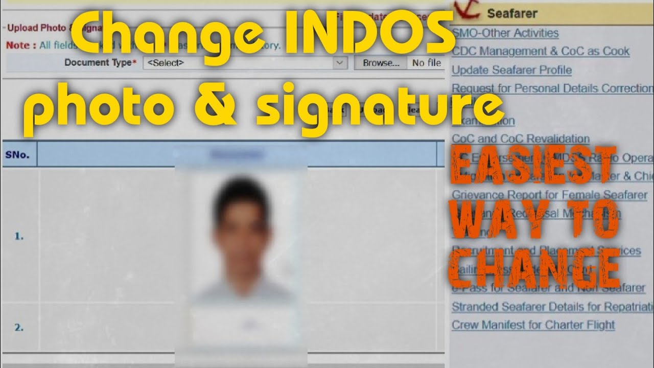 How to change INDOS photo and signature || how to reupload indos photo.