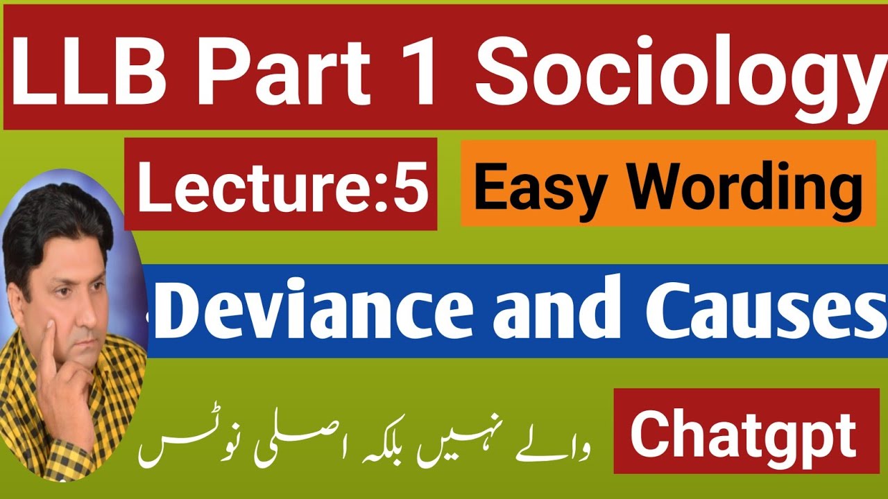 Deviance  and its causes| What is Deviance and its Factors| LLB Part 1 Sociology| Easy Notes|