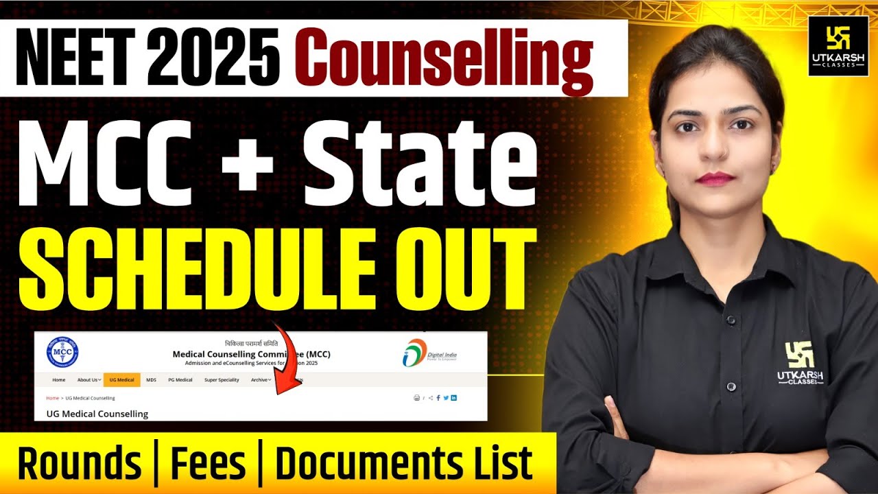 NEET 2025 Counselling &ndash; MCC & State Schedule Released!🔥 Fees, Process & Required Documents
