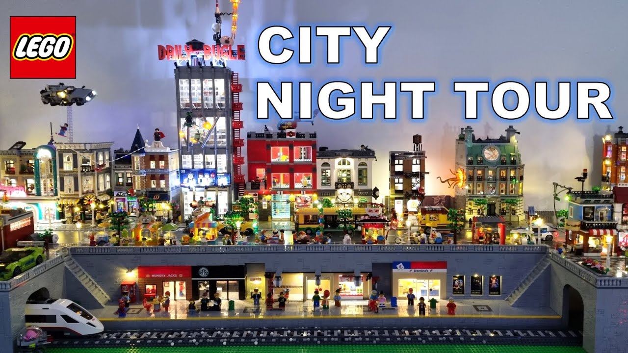LEGO City Walk Through - OVER 1000 LED LIGHTS!!!