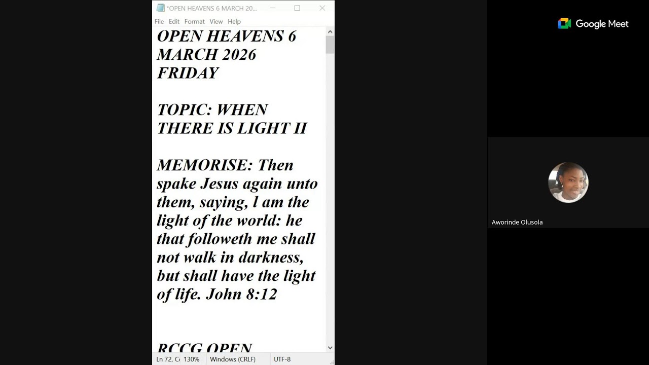 OPEN HEAVEN GLOBAL OUTREACH