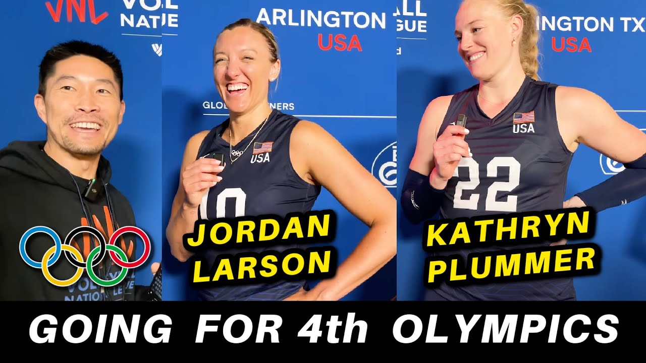 4 Time Olympian Jordan Larson / Kathryn Plummer Interview | VNL Women's 2024