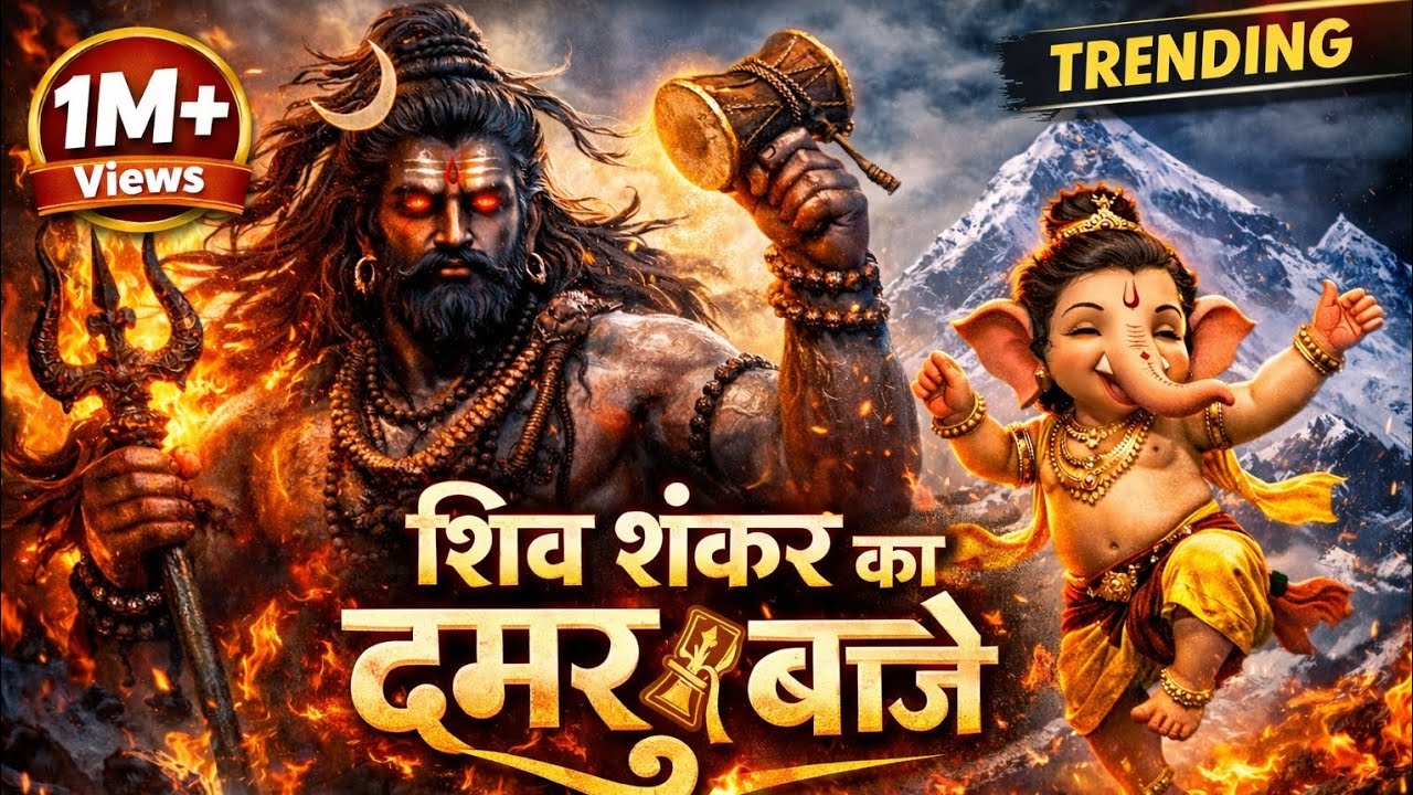 शिव शंकर का डमरू बाजे🕉️🔱 | गणेश जी का नृत्य | भोलेनाथ भक्ति वीडियो | हर हर महादेव#bhaktivibes#mhadev