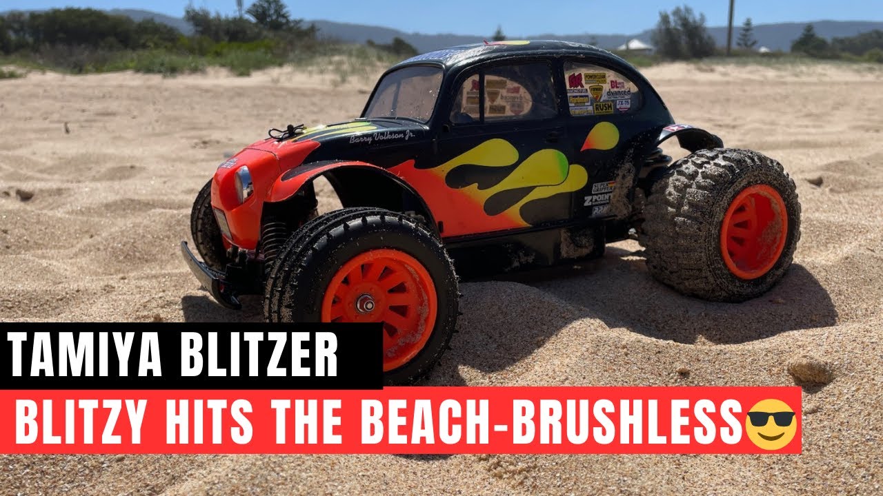 🌊🏝️ Blitzy Hits the Beach! - Tamiya Blitzer Beetle RC Adventure #tamiya #rccars #TamiyaBlitzerBeetle