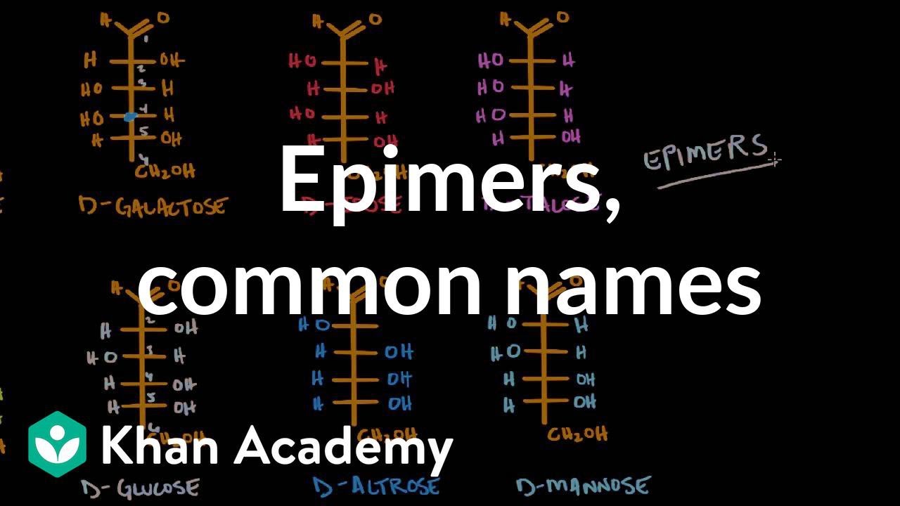 Carbohydrates - Epimers, common names | Chemical processes | MCAT | Khan Academy