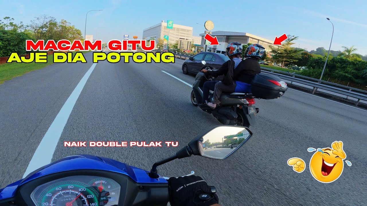 SCOOTER NAIK DOUBLE PUN SELAMBA POTONG AKU