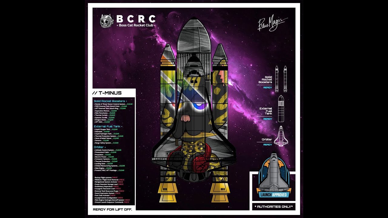 Boss Cat Rocket Club BCRC Boss Planet Land Sale Announcement Update! Complete Rockets Now Assembled!