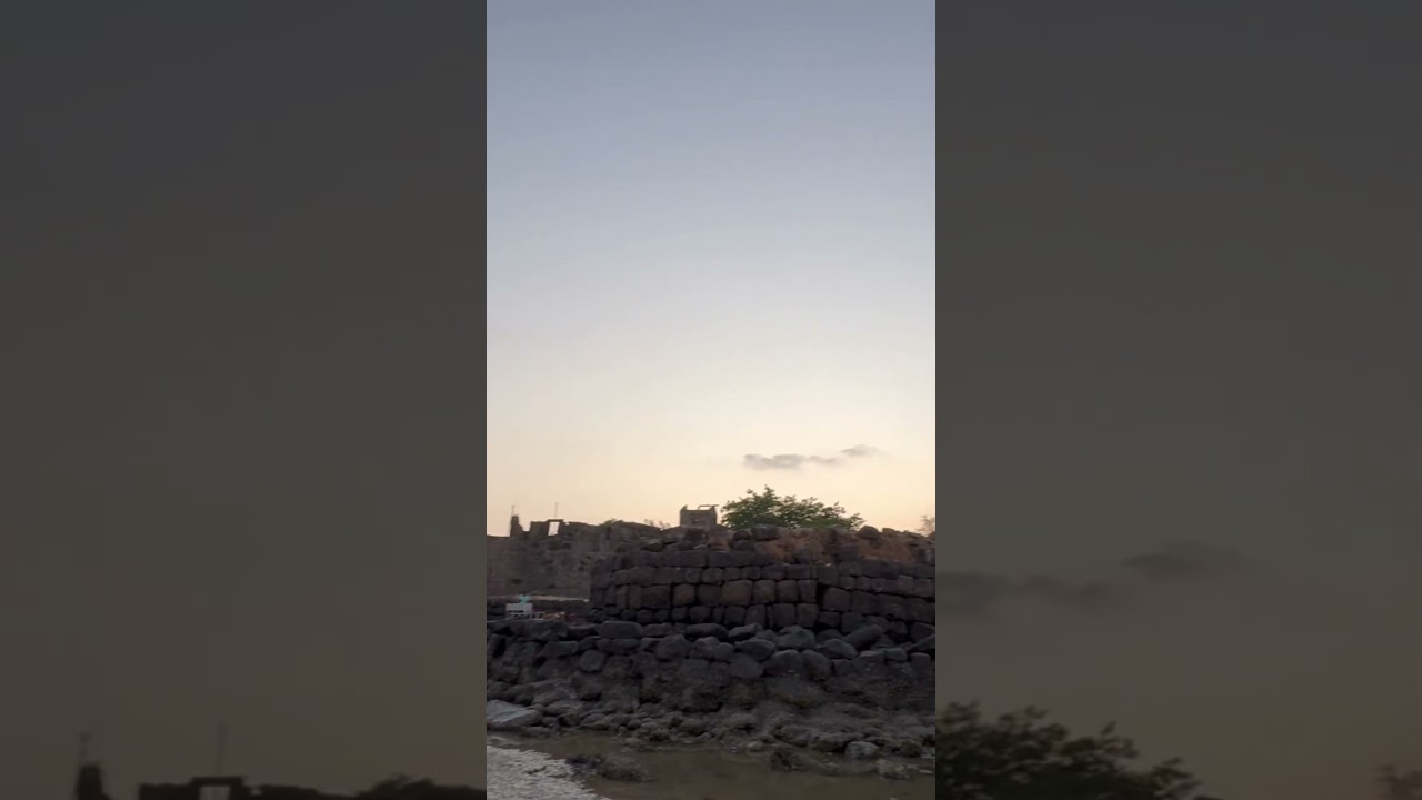 When the tide recedes, the fort emerges from the sea..Kolaba Fort..#Alibag