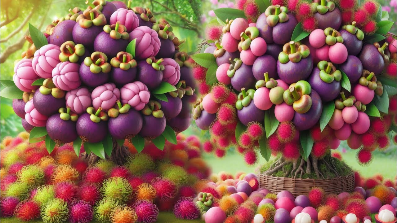 Easy and fast technique for growing and propagating mangosteen and rambutan hybrid fruit trees.