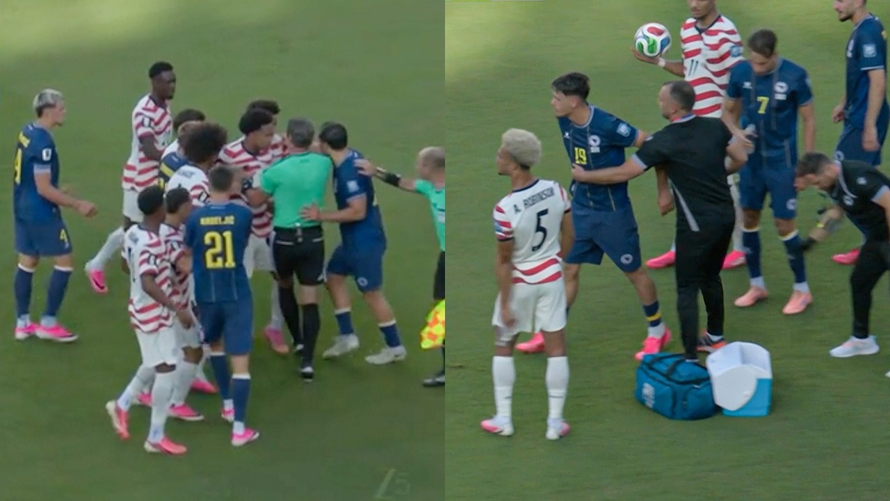 🚨 Massive Fight Breaks Out in USA vs Bosnia Match! 😳 | Fifa World Cup 2026