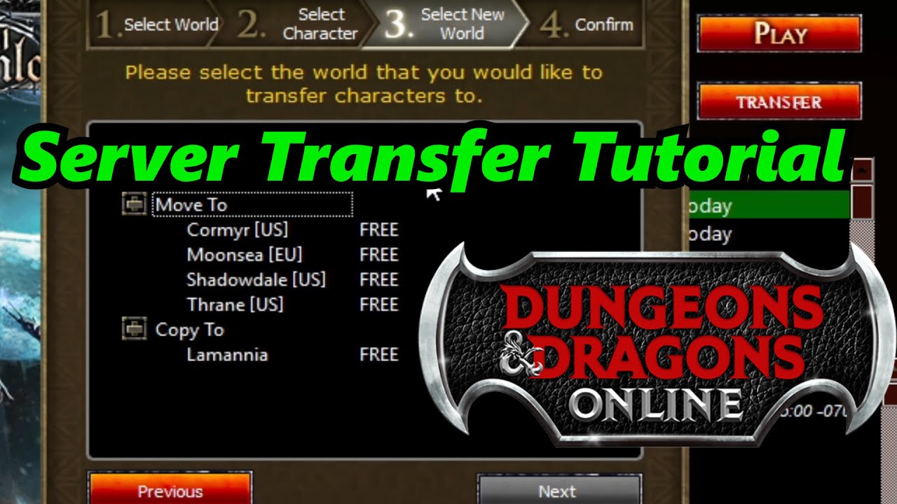 DDO Server Transfer Tutorial