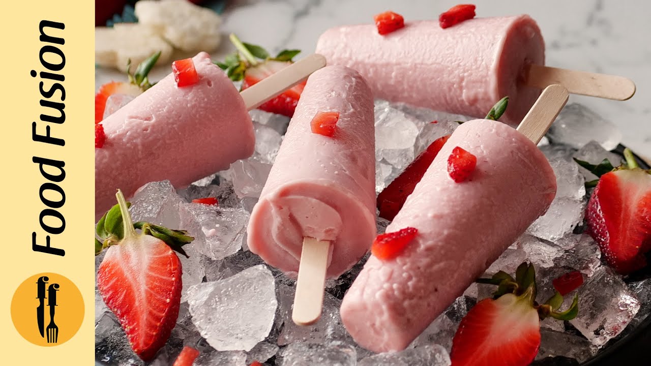 Strawberry Kulfi Recipe By Food Fusion (Ramzan Special Recipe)