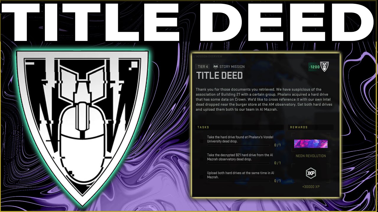 DMZ TITLE DEED GUIDE - Phalanx Vondel Dead Drop Location