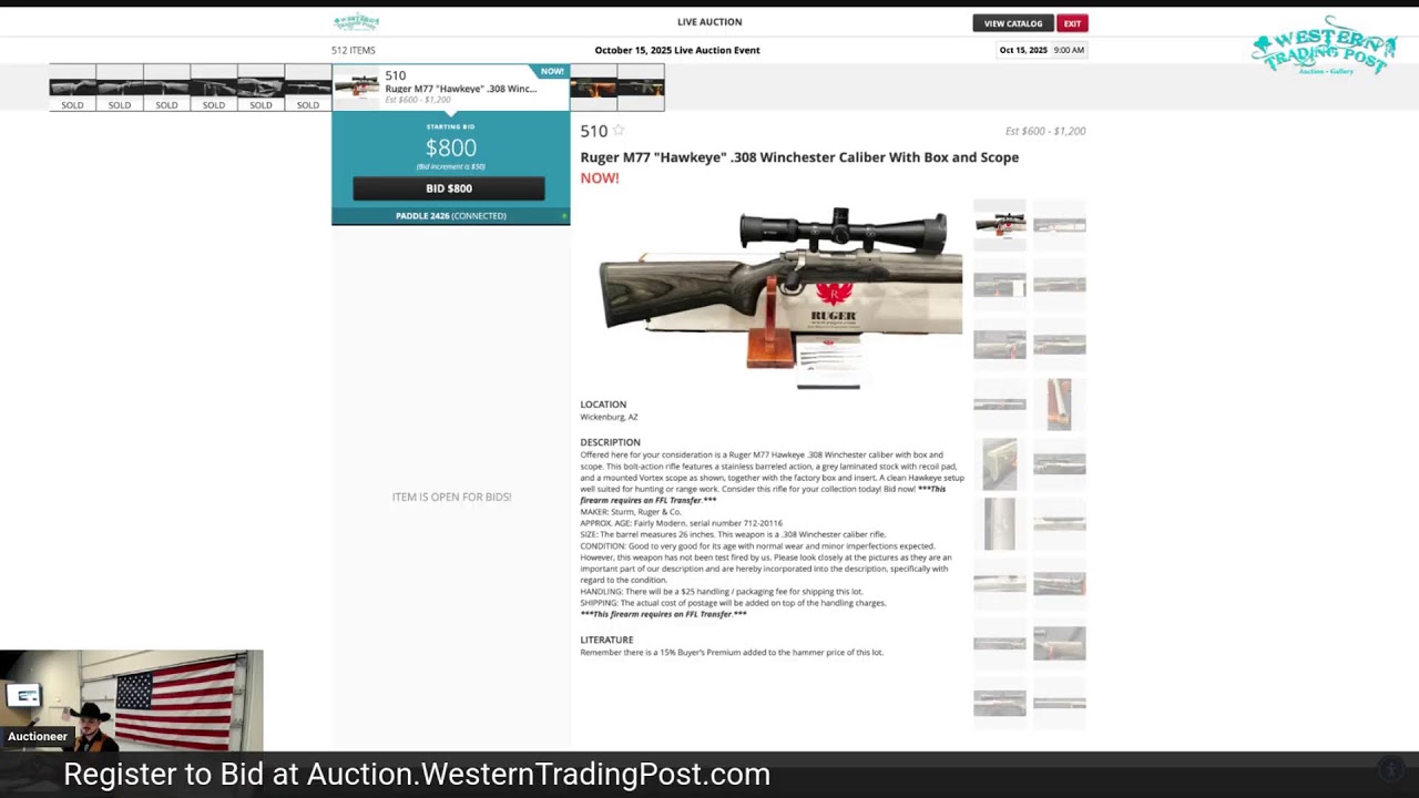 Jewelry, Weaponry & More! Western Trading Post live Oct 15th auction