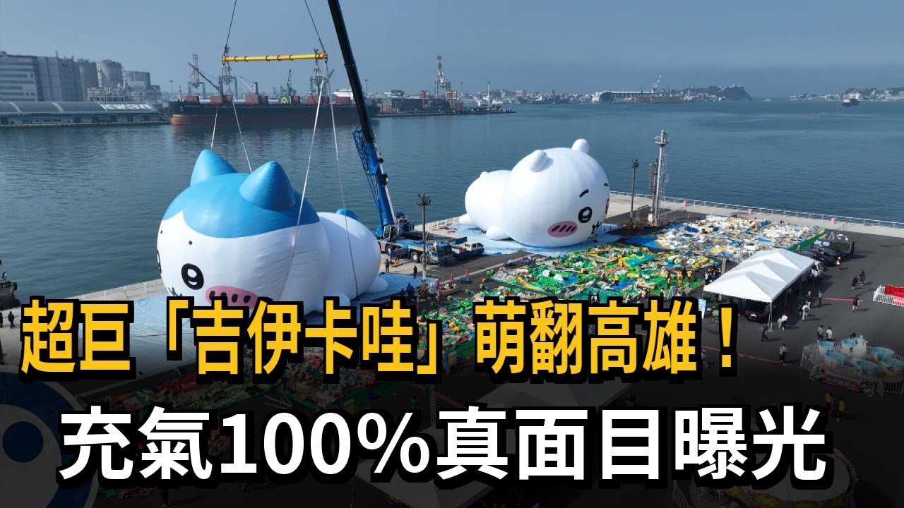 萌翻高雄！ 超巨「吉伊卡哇」游進愛河灣  民眾爭睹－民視新聞