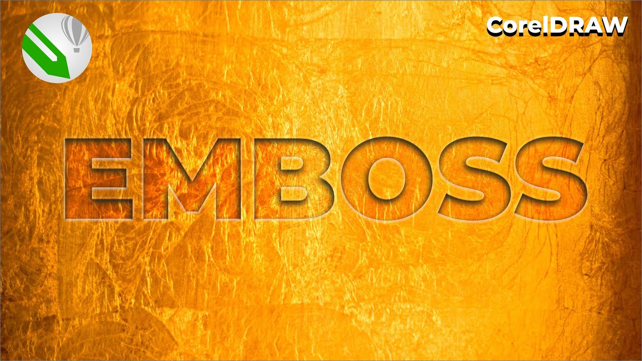 Create Emboss Effect in CorelDRAW - Super Easy