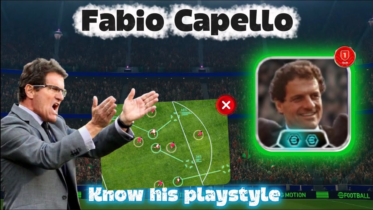 🔥 How to play with Fabio Capello Manager in eFootball 2026! 😱 | Best Manager Guide