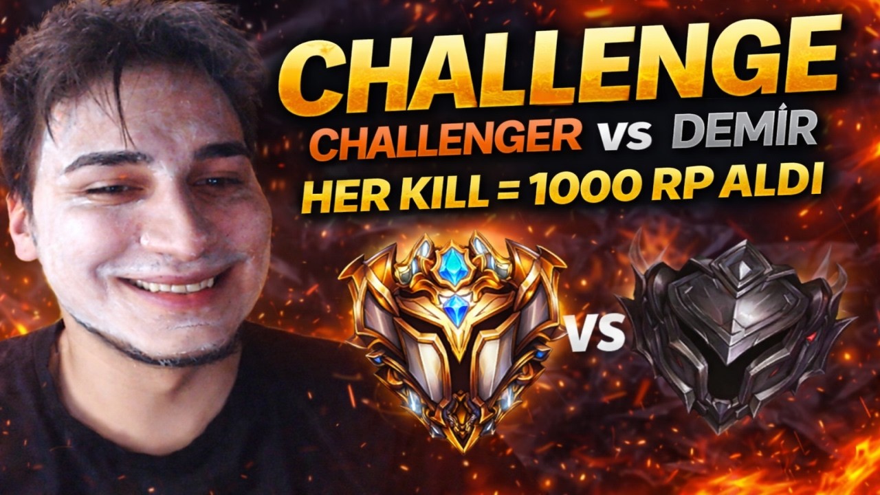 HAZRETİYASUO CHALLENGER VS DEMİR - BENİ HER KESTİĞİNDE 1000 RP KAZANACAK! CHALLENGE