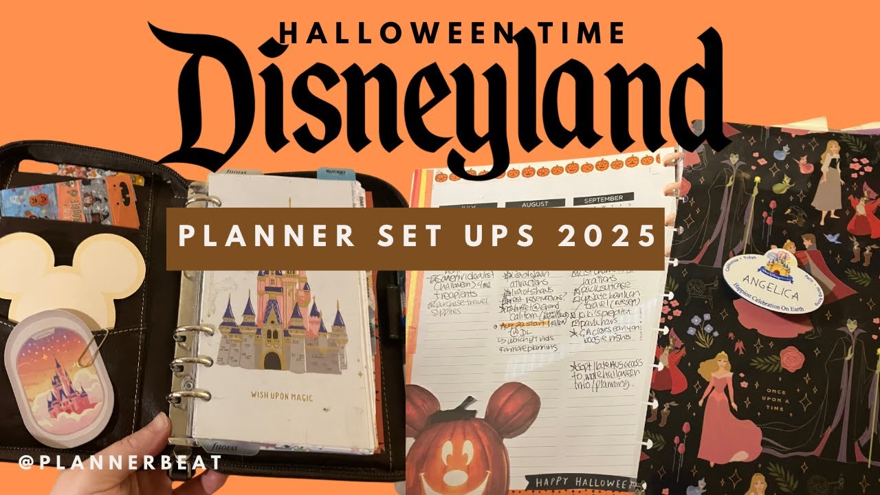 Disneyland Planner Set Up | Disneyland Halloween Time 2025 Planning | Filofax Disneyland Planner