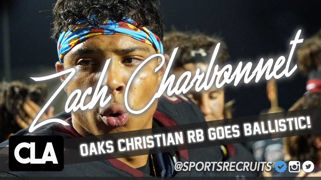 THE NEXT MARSHAWN LYNCH!! 💥💨 Zach Charbonnet 3TD Performance: Oaks Christian vs Chaminade Highlights