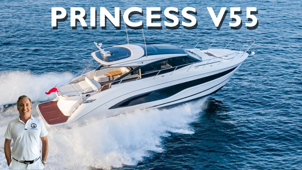 $2.8M Princess V55 Yacht Tour – Luxury Sports Yacht Walkthrough & Review | We Love Boating