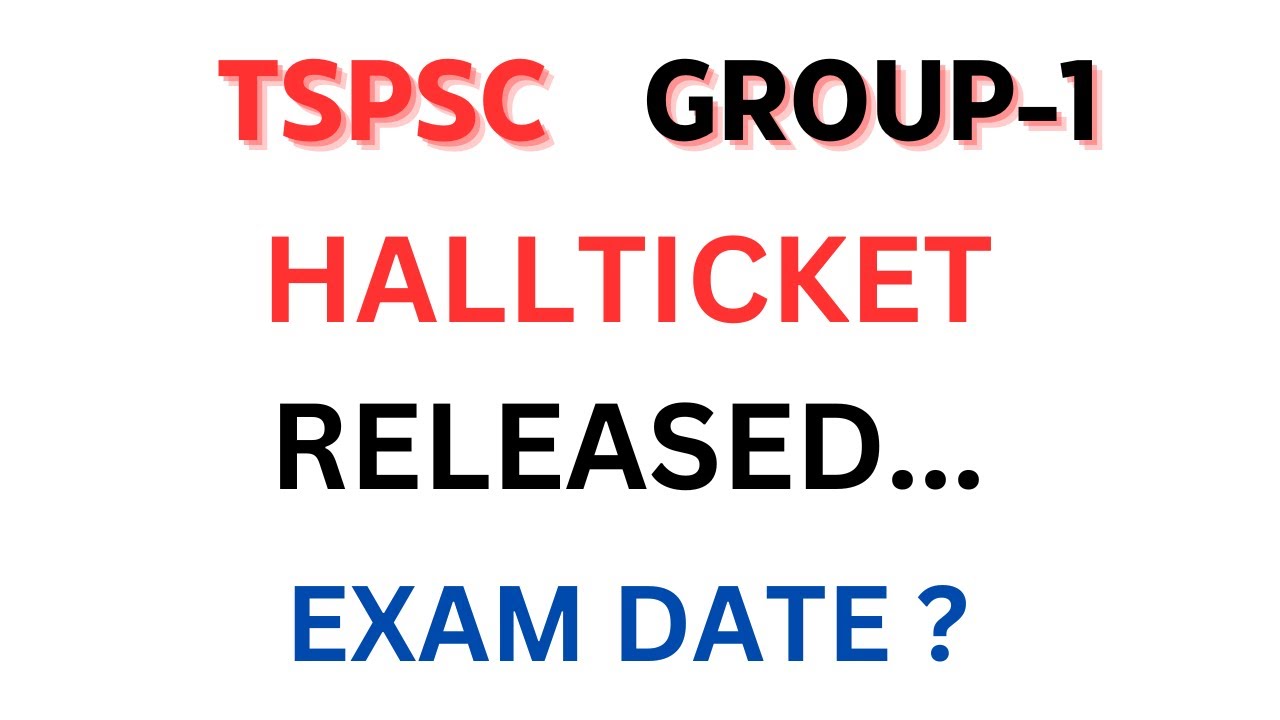 TSPSC GROUP 1 HALLTICKET RELEASED