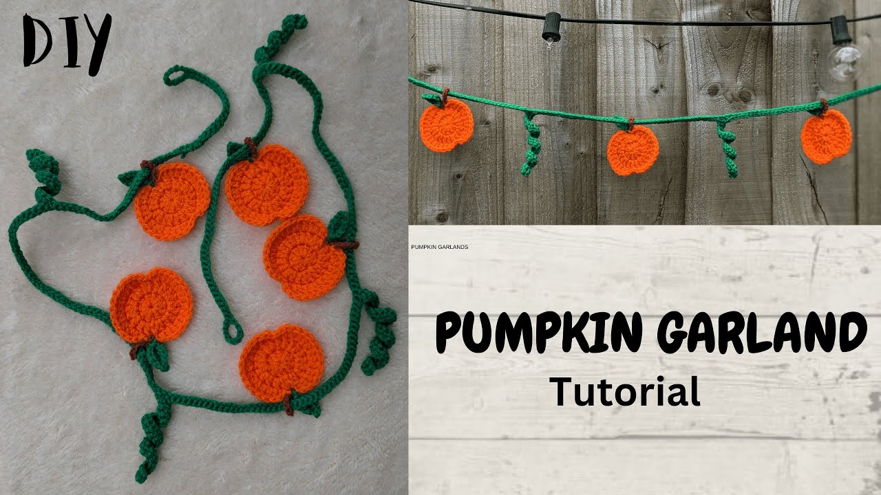 How to crochet pumpkin garland
