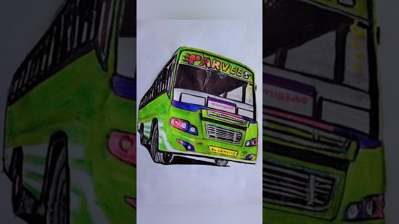 Drawing private bus parvees