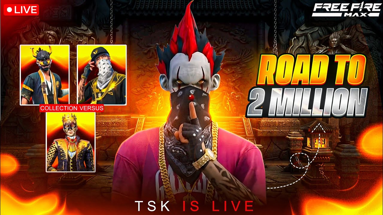 GO 1M BACK TO BACK BOOYAH💀TSK FF😱#freefireprank #freefirelive #totalgaming #tskff