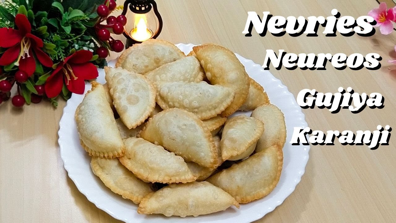 Mawa Nevries/Neureos/Karanji/Gujiya | Filled with Rawa & Mawa | Christmas, Diwali, Holi Special