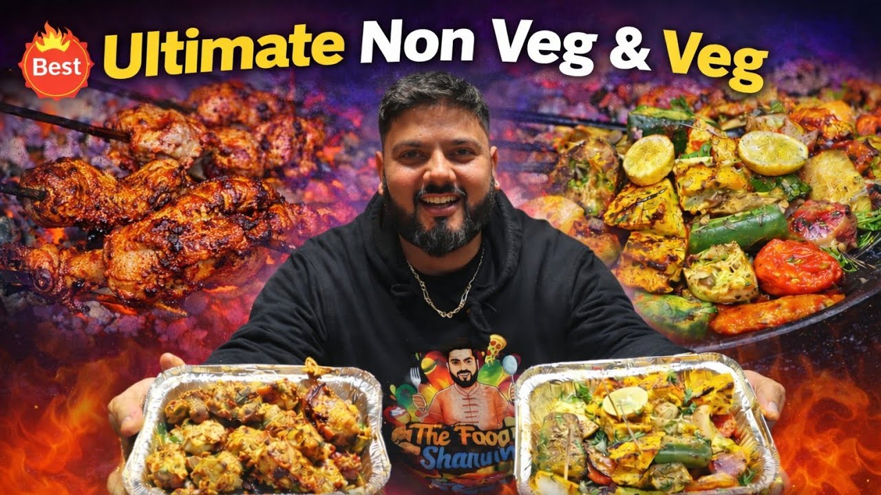 🥇 Delhi ka BEST BBQ 😱 | Unlimited Non Veg & Veg 🔥 Janakpuri #food #barbeque #viral #chicken #paneer