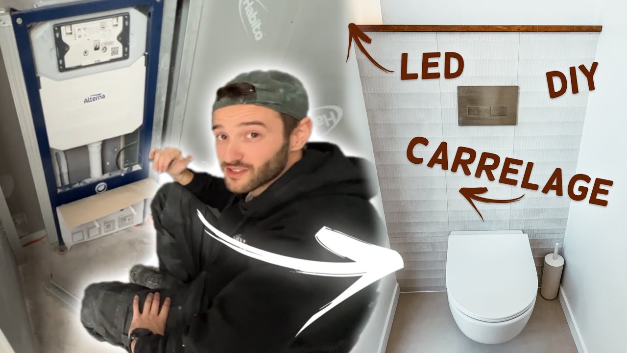 CARRELAGE & FINITION DU WC SUSPENDU (avec création d'un décaissé rétro-éclairé LED) - EP89