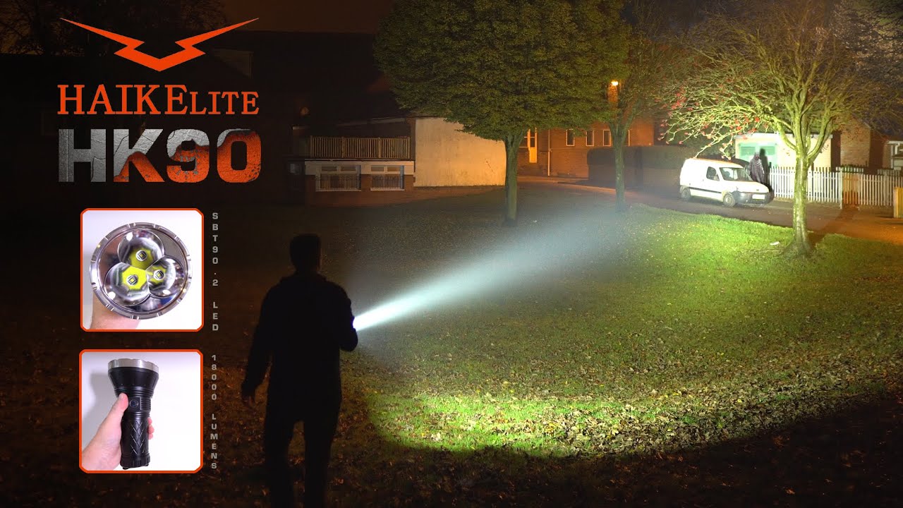 HAIKELITE HK90 - 3 x SBT90.2 LEDs - 18000 lumens - 2000m - Type C Charging - 3 x 21700 - Anduril UI