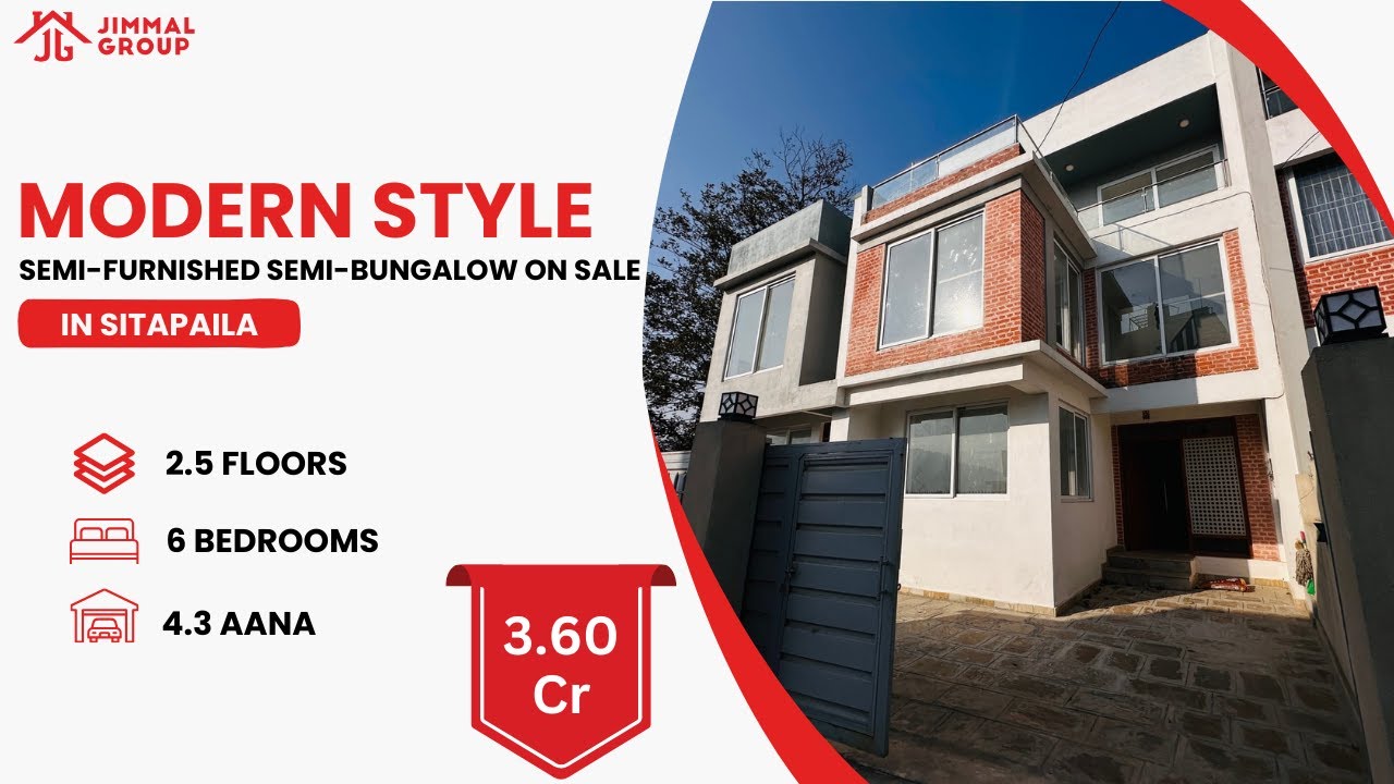 Beautiful 4BHK Semi-Bungalow for Sale in Sitapaila | 4.3 Aana Land | NPR 3.60 Crore | Id : 243