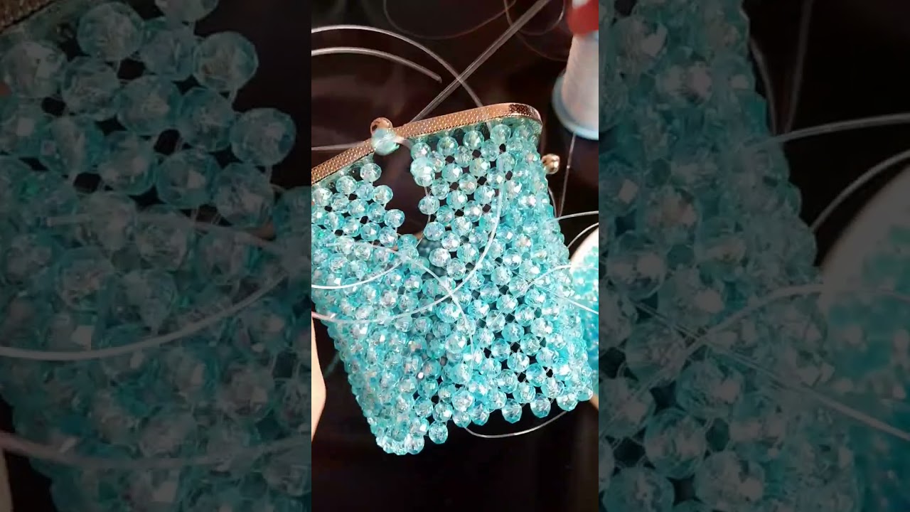 طريقة جمع الأطراف وتثبيتها بإتقان #حرف_يدوية#handmadebags#beadedbag#smallb 