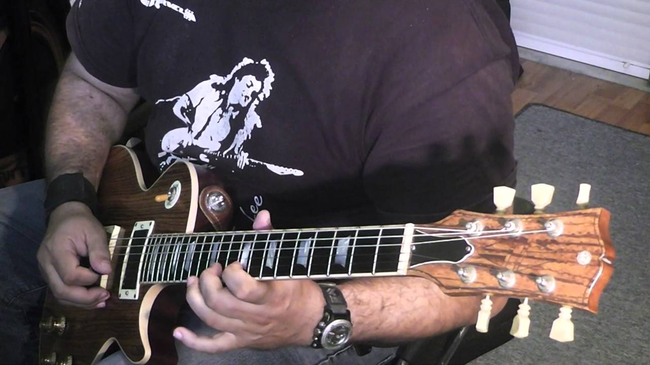 Gary Moore style -  Blues Licks C# Minor by Panos A. Arvanitis (backing Track included)