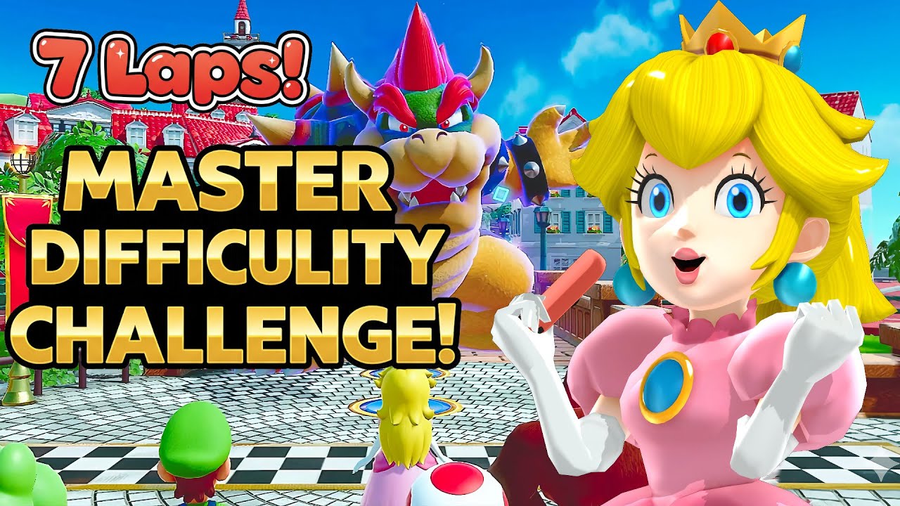 Super Mario Party Jamboree Koopathlon Peach Gameplay 7 Laps CPU Master