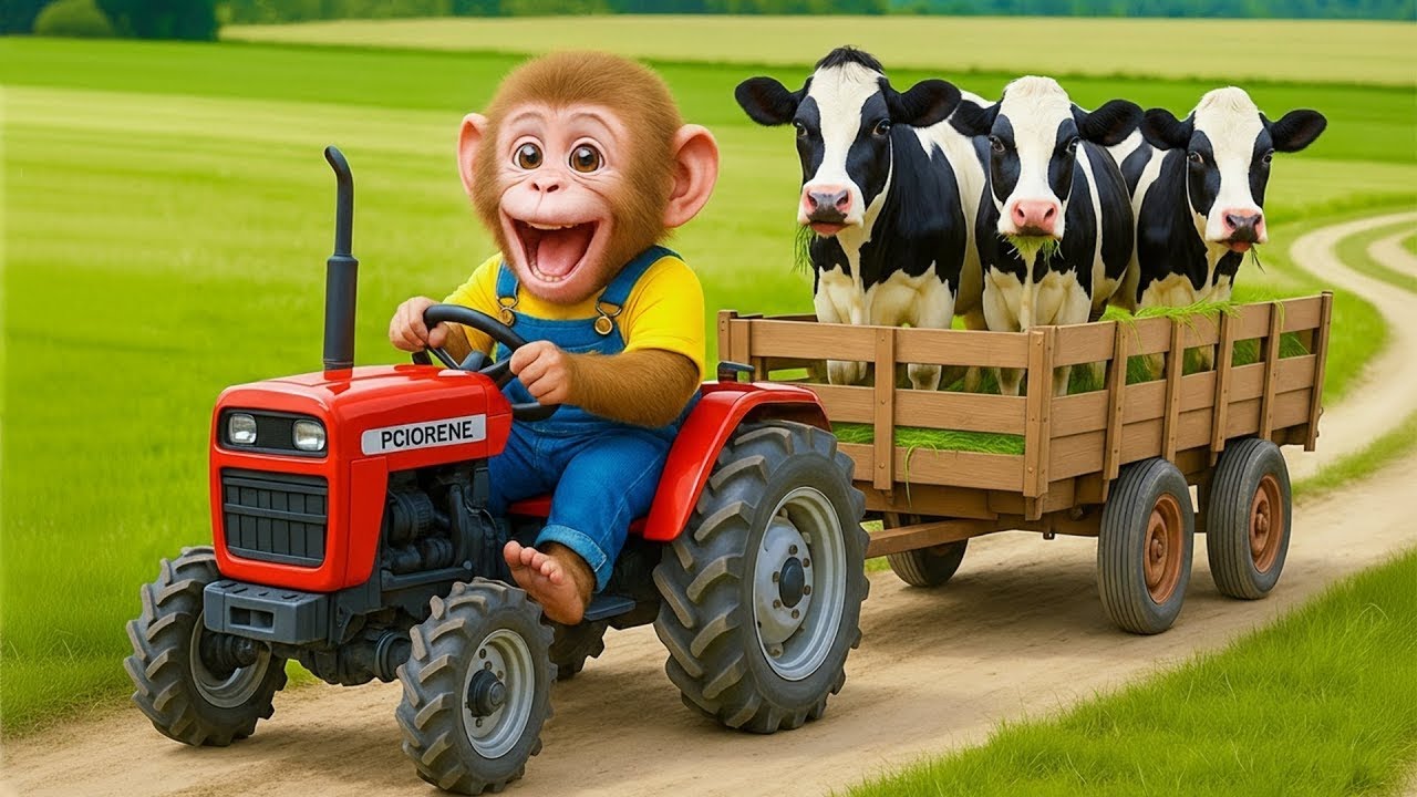 🐒🚜 Brave Monkey Saves Cow On Fire Farm 🥺🫡