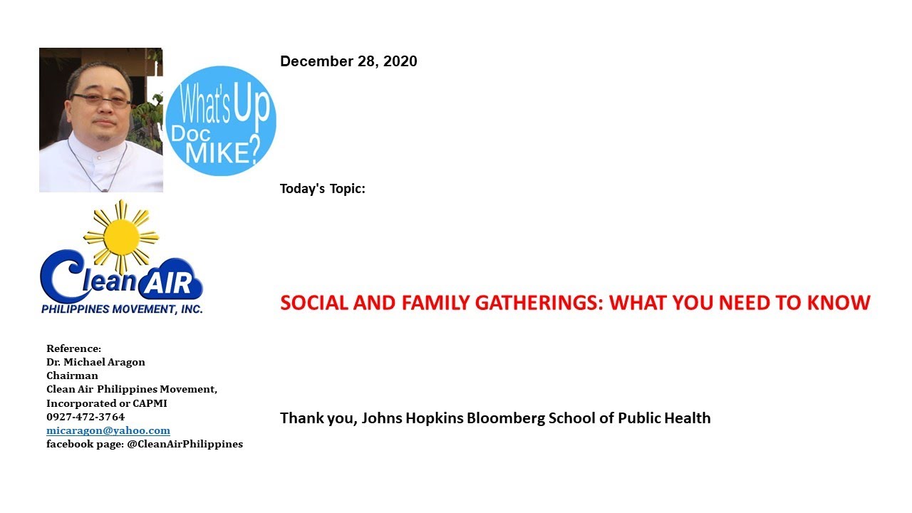 SOCIAL AND FAMILY GATHERINGS: WHAT YOU NEED TO KNOW Dec28
