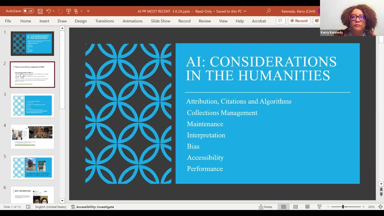 Dreaming of AI: Perspectives of AI Use in Cultural Heritage Session 2