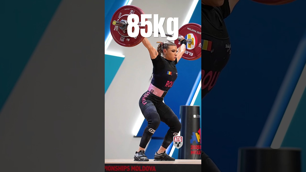 Michaela Valentina Cambei (49kg Romania) 85kg /187lbs🥇2025 European #weightlifting Champion
