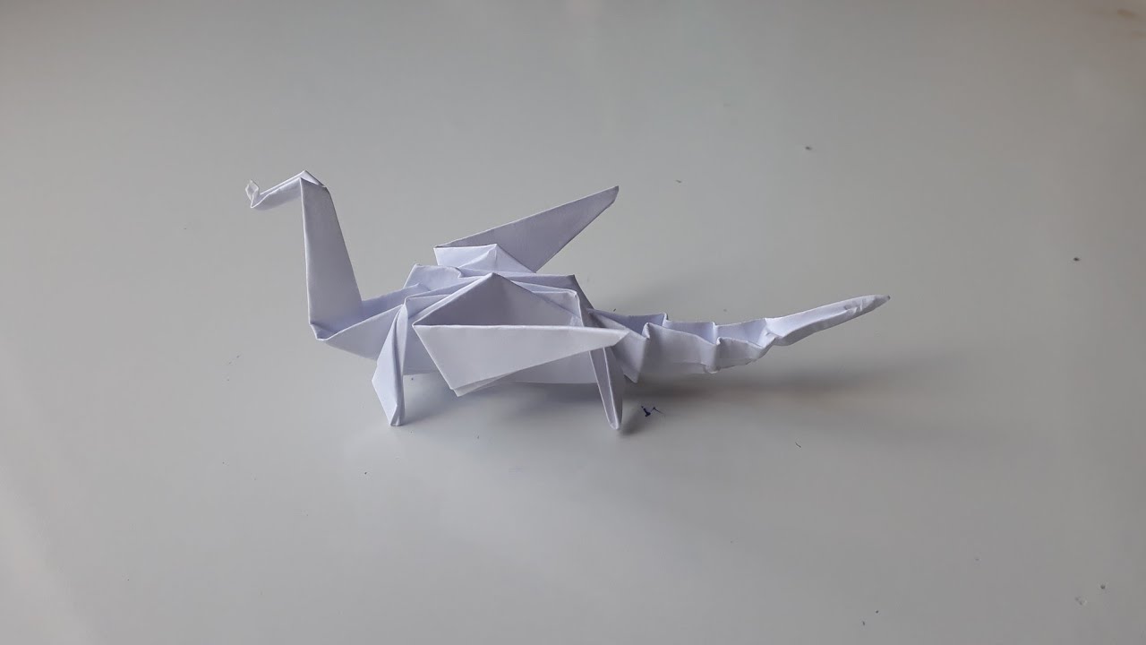 Como Fazer Um Drag&atilde;o de papel simples &eacute; f&aacute;cil (Origami Drag&atilde;o)