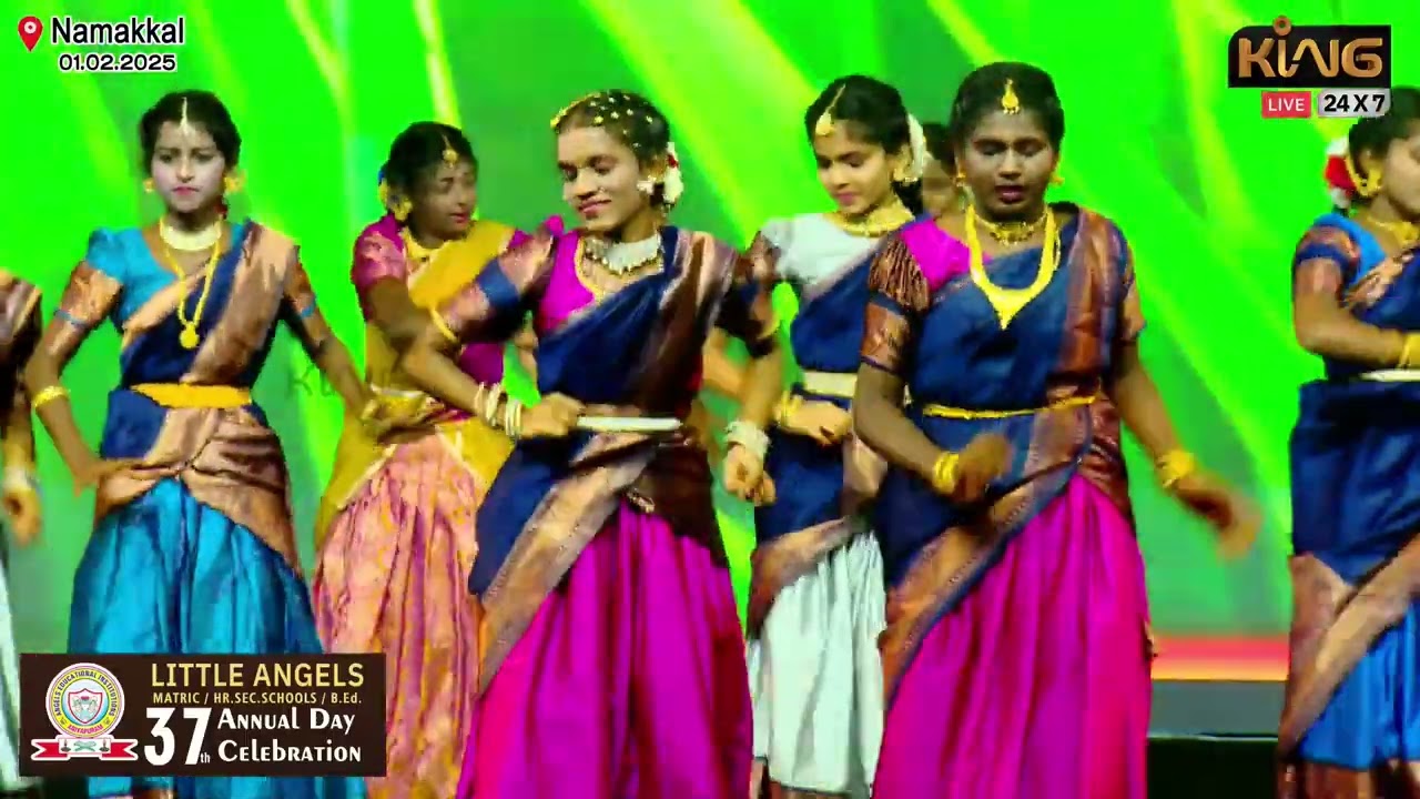 9th Girls Thannane Song Dance | Little Angles Educational Institutions 37th Annual Day Celebration