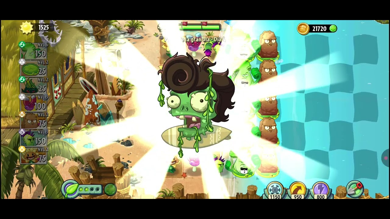 Jugando pvz 2