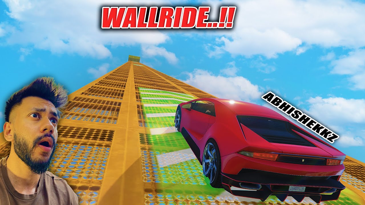 NOOBS FAILED🤣 TO COMPLETE THIS IMPOSSIBLE😱 WALLRIDE🚗 PARKOUR | GTA 5 PARKOUR RACE