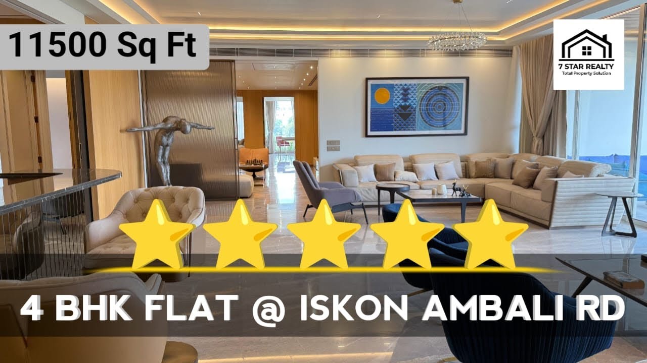 Iskon Ambali Road par 4 BHK Flat | Flat in Ahmedabad | 🏠 5 Star Apartments@7starrealty #realestate